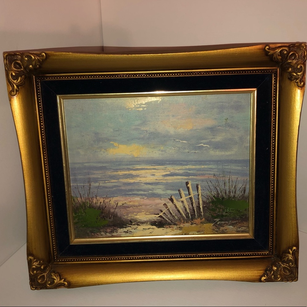 Tony Seascape Coastal Beach Oil Painting Sand Dune